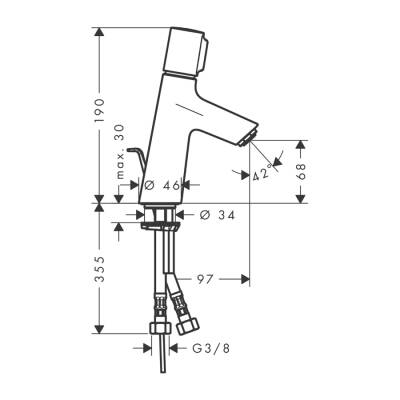 HansGrohe Talis Select S Lavabo Bataryası 80 Kumandalı - 72040000 - 2