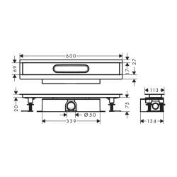 HansGrohe Ubox Universal Komple Set Standart Montaj - 600 Duş Gideri İçin - 56022180 - 2