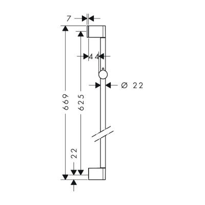 HansGrohe Unica Duş Barı Croma 65 Cm - 26505000 - 2