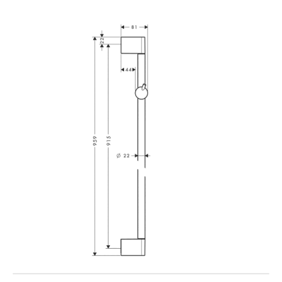 HansGrohe Unica Duş Barı Crometta 90 Cm - 27609000 - 2