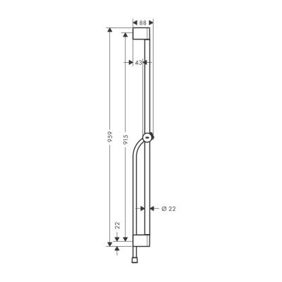 HansGrohe Unica Duş Barı Pulsify S 90 Cm Ve Isiflex 160 Cm Duş Hortumu İle - 24401000 - 2