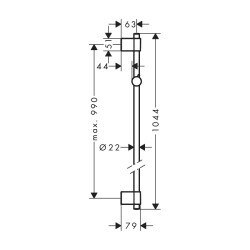 HansGrohe Unica Duş Barı Varia 105 Cm - 27356000 - 2