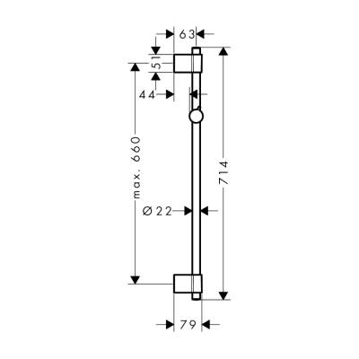 HansGrohe Unica Duş Barı Varia 72 Cm - 27355000 - 2