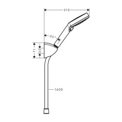 HansGrohe Vernis Blend Duş Askı Seti Vario, 160 Cm Duş Hortumu İle - 26273000 - 2