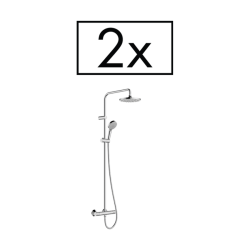 HansGrohe Vernis Blend Duş Kolonu 200 1Jet, Termostat İle Proje Paketi (2'Li) - 26285000 - 1