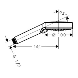 HansGrohe Vernis Blend El Duşu 100 Vario - 26270000 - 2