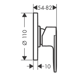 HansGrohe Vernis Blend Tek Kollu Duş Bataryası Ankastre Montaj - 71649000 - 2