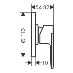 HansGrohe Vernis Blend Tek Kollu Duş Bataryası Ankastre Montaj - 71649670 - 2