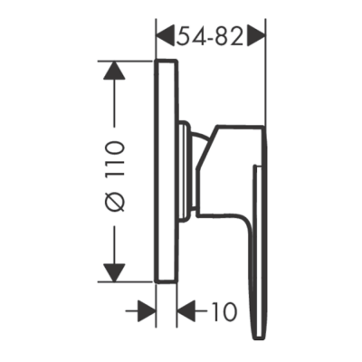 HansGrohe Vernis Blend Tek Kollu Duş Bataryası Ankastre Montaj - 71649670 - 2