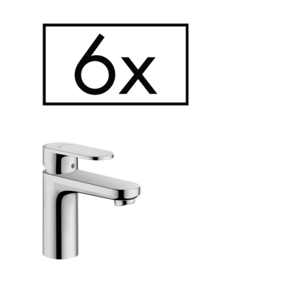 HansGrohe Vernis Blend Tek Kollu Lavabo Bataryası 100 Kumandalı, Proje Paketi (6'Lı) - 71588000 - 1