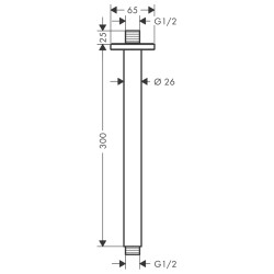 HansGrohe Vernis Shape Tavan Bağlantısı 30 Cm - 26407000 - 2