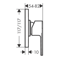 HansGrohe Vernis Shape Tek Kollu Duş Bataryası Ankastre Montaj - 71658000 - 2