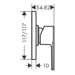 HansGrohe Vernis Shape Tek Kollu Duş Bataryası Ankastre Montaj - 71658670 - 2