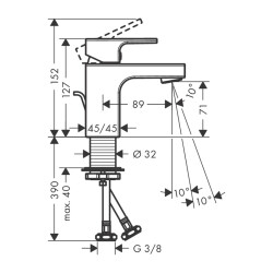 HansGrohe Vernis Shape Tek Kollu Lavabo Bataryası 70 Kumandalı, Proje Paketi (6'Lı) - 71596000 - 2