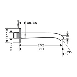 HansGrohe Vivenis Küvet Gagası - 75410700 - 2