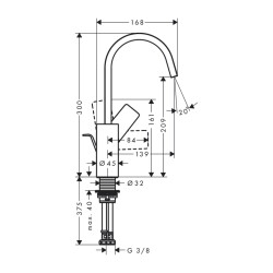 HansGrohe Vivenis Tek Kollu Lavabo Bataryası 210, Kumandalı - 75030000 - 2