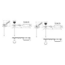 HansGrohe Wallstoris Set El Duşu 105 3Jet Activation Ecosmart, 70 Cm Duş Barı Ve Depolama Seti - 24291700 - 2