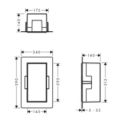 HansGrohe Xtrastoris Minimalistic Duvar Nişi Açık Çerçeveli 300/150/140 - 56076670 - 2