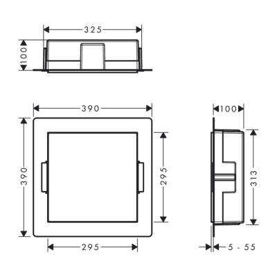 HansGrohe Xtrastoris Minimalistic Duvar Nişi Açık Çerçeveli 300/300/100 - 56073670 - 2