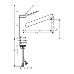 HansGrohe Zesis M33 Tek Kollu Eviye Bataryası, 150, 1Jet - 74802000 - 2