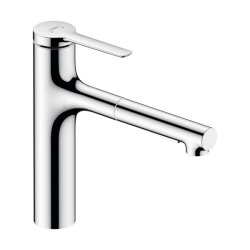 HansGrohe Zesis M33 Tek Kollu Eviye Bataryası, 160, Çekilebilir El Duşu,2Jet, Sbox Lite - 74804000 - 1