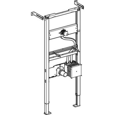 Lavabo için Geberit Duofix elemanı, 130 cm, sıva altı fonksiyon kutulu elektronik ankastre batarya: B=50cm, H=130cm, T=7.5cm - 2