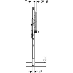 Lavabo için Geberit Duofix lavabo elemanı, 130 cm, sıva altı fonksiyon kutulu elektronik ankastre batarya, abdest için: B=50cm, H=130cm, T=7cm - 4