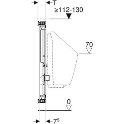 Pisuvar için Geberit Kombifix elemanı, 109–127 cm, üniversal, sıva üstü su bağlantılı modeller için - 4