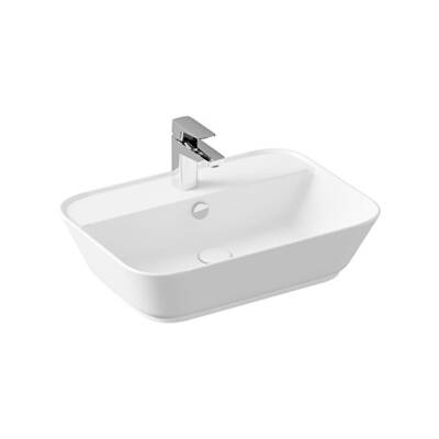 VitrA Geo Dikdörtgen Çanak Lavabo Mat Beyaz, 60 cm - 1