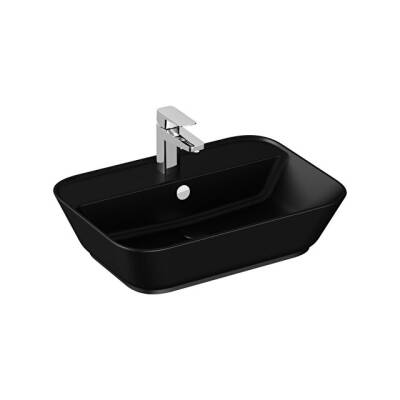 VitrA Geo Dikdörtgen Çanak Lavabo Mat Siyah, 60 cm - 1