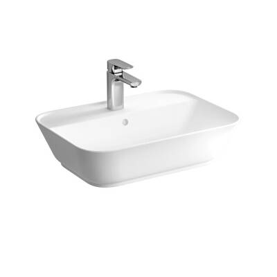 VitrA Geo Dikdörtgen Çanak Lavabo Parlak Beyaz, 60 cm - 1