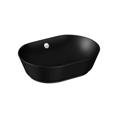 VitrA Geo Oval Çanak Lavabo Mat Siyah, 55 cm - 1