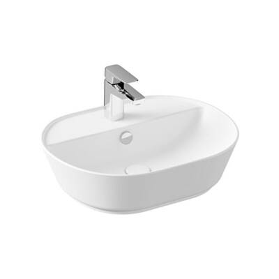 VitrA Geo Oval Tezgah Üstü Lavabo Mat Beyaz, 55 cm - 1