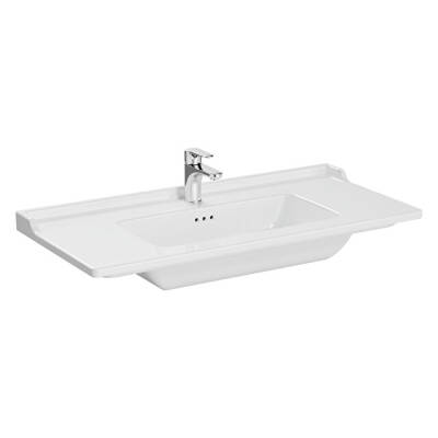 VitrA Integra Klasik Etajerli Lavabo Parlak Beyaz, 100 Cm Etajerli ...