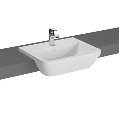 Vitra Integra Yarım Tezgah Lavabo Parlak Beyaz, 55 cm - 1