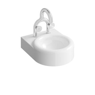 VitrA Liquid Beyaz Lavabo, Çift Armatür Delikli 40 cm - 1