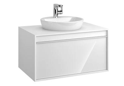 VitrA Metropole Lavabo Dolabı, 80 cm, tek çekmeceli, Parlak Beyaz - 1