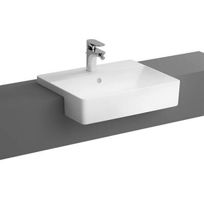 VitrA Nuo Yarım Tezgah Lavabo Beyaz, 55 cm - 1