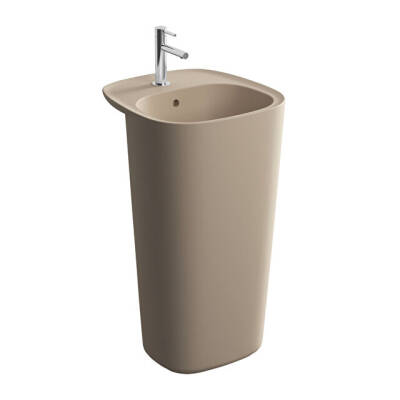 VitrA Plural 50 cm Mat Kil Beji Monoblok Lavabo - 1