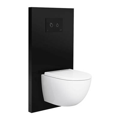 VitrA RenoForm Asma Klozetler İçin Taharet Deliksiz Platform Siyah, 6 cm - 1