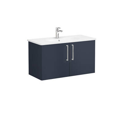 VitrA Root Flat 100 cm Mat Lacivert Lavabo Alt Dolabı - 1