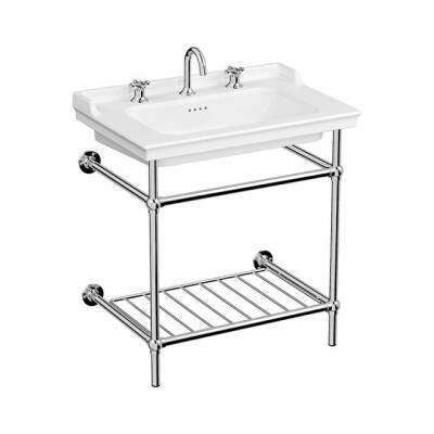 VitrA Valarte 65 cm Etajerli Lavabo Metal Ayaklı - 1