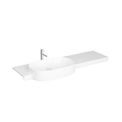 VitrA Voyage Parlak Beyaz 130 cm Etajerli Lavabo - 1