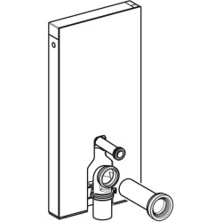 Yere oturan klozet için Geberit Monolith sıhhi modülü, 101 cm, cam ön kaplama: yeşil cam, alüminyum - 2